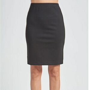 Take 50% OFF- Lynn Ritchie Pencil Black Skirt with Back Slit, Size-M